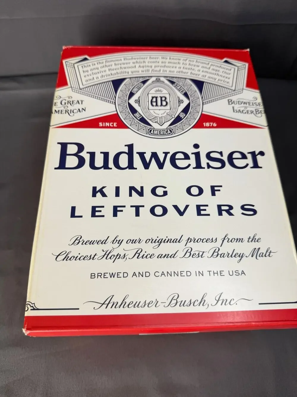 NEW Budweiser King Of Beers Leftovers Locking Konclusive Stash Storage Box NIB
